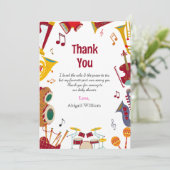 ミュージカルカラフルベビーシャワーサンキューカード サンキューカード (スタンド正面)