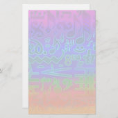 ミュージカルカラフル記号ひな形 便箋 (正面/裏面)