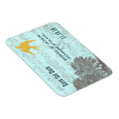 ミュージカルガーベラデイジー金ゴールドラブバード日付を保存 マグネット (右側)