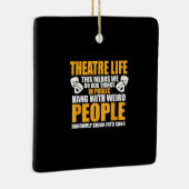 ミュージカルキャクター女優おたくドラマ演技男性女性 セラミックオーナメント (右)