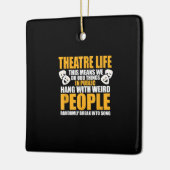 ミュージカルキャクター女優おたくドラマ演技男性女性 セラミックオーナメント (左)