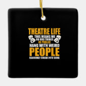 ミュージカルキャクター女優おたくドラマ演技男性女性 セラミックオーナメント (正面)