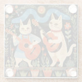 ミュージカルキャッツフォークアート ガラスコースター (裏面)