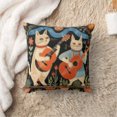 ミュージカルキャッツフォークアート クッション (ブランケット)