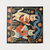 ミュージカルキャッツフォークアート タペストリー (正面(横))