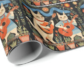 ミュージカルキャッツフォークアート ラッピングペーパー (ロールコーナー)