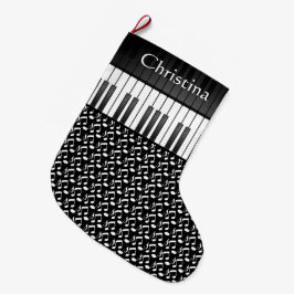 ミュージカルキーボードデザイン大型クリスマスストッキング ラージクリスマスストッキング