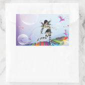 ミュージカルキーボード妖精の国 長方形シール (バッグ)