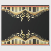 ミュージカルキーボード ラッピングペーパー (フラット)