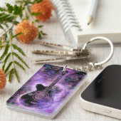 ミュージカルギターキーチェーンギフト キーホルダー (正面右)