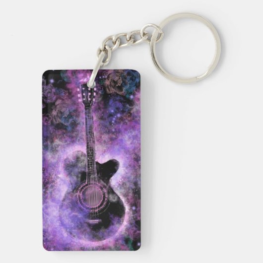 ミュージカルギターキーチェーンギフト キーホルダー (裏面)