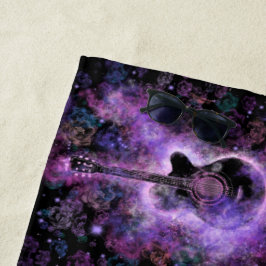 ミュージカルギタービーチタオル ビーチタオル