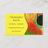ミュージカルギターレッスンイエロー 名刺 (正面)