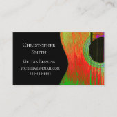 ミュージカルギターレッスン赤黒 名刺 (正面)