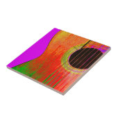 ミュージカルギターレッドとパープル抽象芸術 タイル (側面)