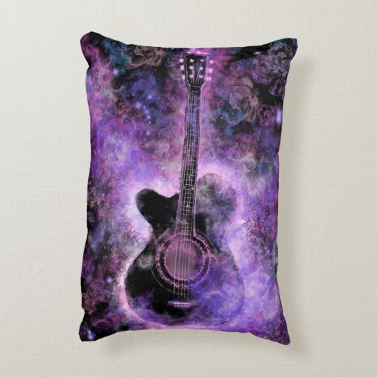 ミュージカルギター枕 アクセントクッション (裏面(縦))