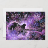 ミュージカルギター誕生日カード カード (裏面)
