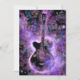 ミュージカルギター誕生日カード カード