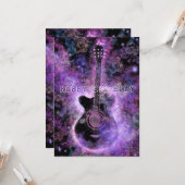 ミュージカルギター誕生日カード カード (正面/裏面インサイチュ)