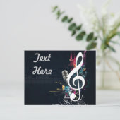 ミュージカルクリアノート抽象芸術 ポストカード (スタンド正面)