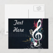 ミュージカルクリアノート抽象芸術 ポストカード (正面/裏面)