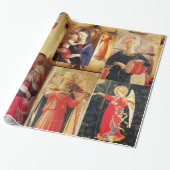 ミュージカルクリスマスエンジェルと子供付きマドンナ ラッピングペーパー (アンロールド)