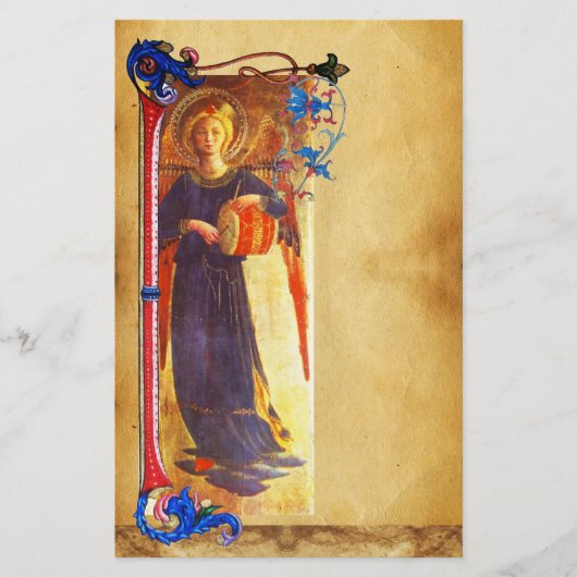 ミュージカルクリスマスエンジェルフローラパーチメント 便箋 (正面)