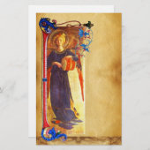 ミュージカルクリスマスエンジェルフローラパーチメント 便箋 (正面/裏面)