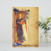 ミュージカルクリスマスエンジェルフローラパーチメント 便箋 (スタンド正面)