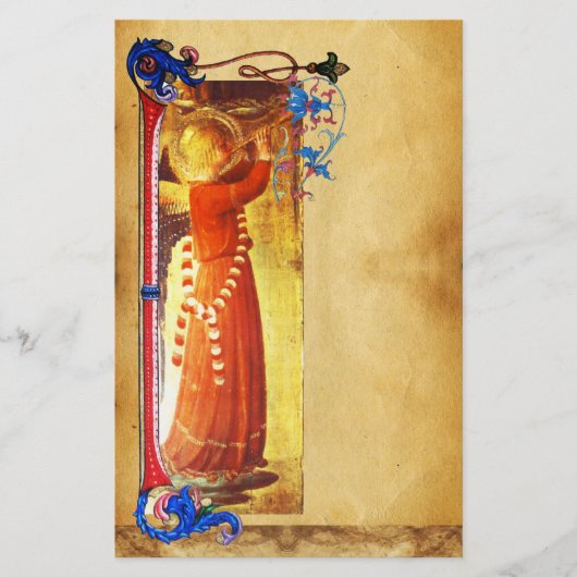 ミュージカルクリスマスエンジェルフローラパーチメント 便箋 (正面)