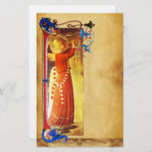 ミュージカルクリスマスエンジェルフローラパーチメント 便箋 (正面/裏面)