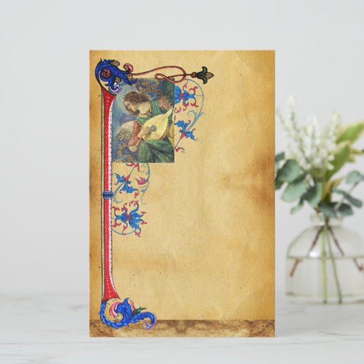 ミュージカルクリスマスエンジェルフローラパーチメント 便箋 (スタンド正面)