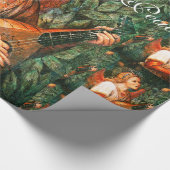 ミュージカルクリスマスエンジェル、喜び平和ラブパーチメント ラッピングペーパー (角)