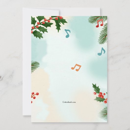 ミュージカルクリスマスコンサート招待状 招待状 (裏面)