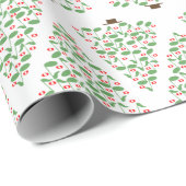 ミュージカルクリスマスツリーラッピング紙 ラッピングペーパー (ロールコーナー)