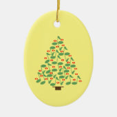 ミュージカルクリスマスツリー セラミックオーナメント (正面)