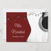 ミュージカルクリスマスフェリズナビダッドフェスティバルギターレッド シーズンカード (正面)