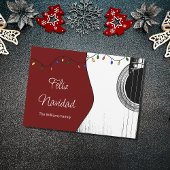 ミュージカルクリスマスフェリズナビダッドフェスティバルギターレッド シーズンカード