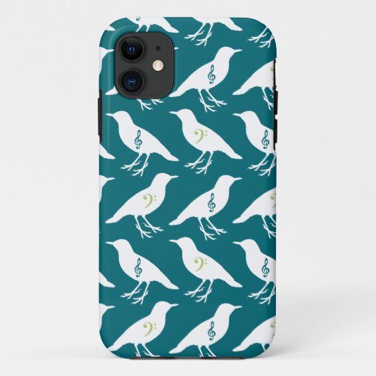 ミュージカルクレフ、 音符記号鳥 Case-Mate iPhoneケース (裏面)