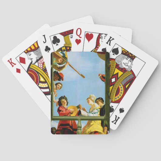 ミュージカルグループオンバルコニーファインアートオランダ絵画ズ トランプ (裏面)