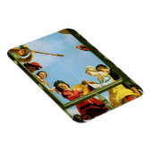 ミュージカルグループオンバルコニーファインアートオランダ絵画ズ マグネット (右側)