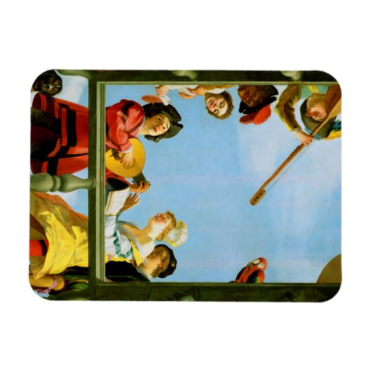 ミュージカルグループオンバルコニーファインアートオランダ絵画ズ マグネット (横)