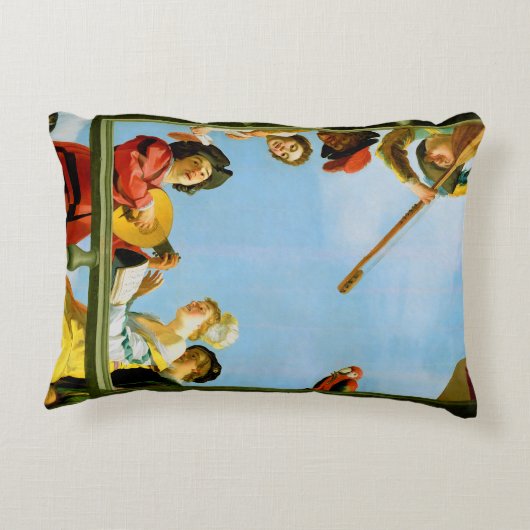 ミュージカルグループオンバルコニーファインアート絵を描ズ アクセントクッション (裏面)