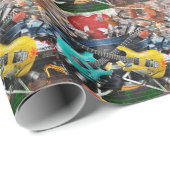 ミュージカルコラージュカラフル：リズミカル背景。 ラッピングペーパー (ロールコーナー)