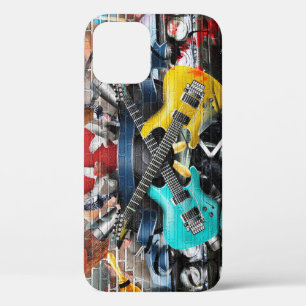 ミュージカルコラージュカラフル：リズミカル背景。 iPhone 12ケース