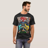ミュージカルコラージュカラフル:リズミカル背景。 Tシャツ (正面フル)