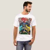 ミュージカルコラージュカラフル:リズミカル背景。 Tシャツ (正面フル)
