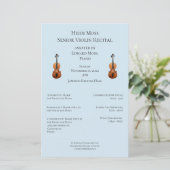 ミュージカルコンサートヴァイオリンリサイタルプログラム (スタンド正面)