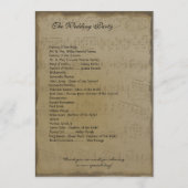 ミュージカルゴールドレッドハートツリー結婚式 プログラム (裏面)