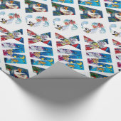 ミュージカルサンタと雪だるまクリスマスナイトパーティー ラッピングペーパー (角)